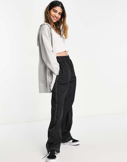 ASOS DESIGN oversized zip through hoodie in light grey, 2 of 5