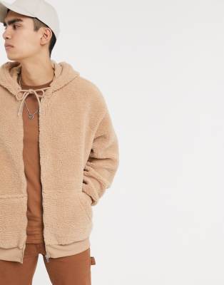 teddy zip up jumper
