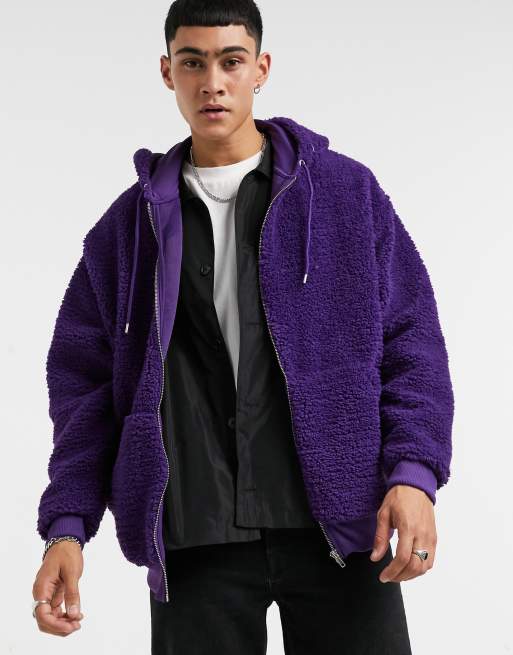 Purple hoodie hot sale with zipper