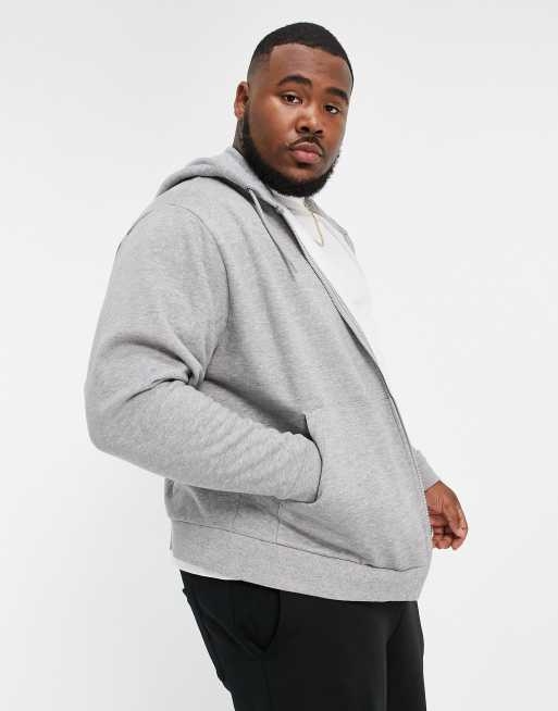 ASOS Design Oversized Hoodie with Varsity Boucle Badge in Gray Heather