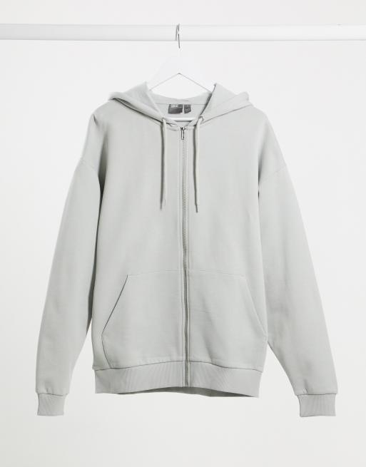 Light grey zipper hoodie new arrivals