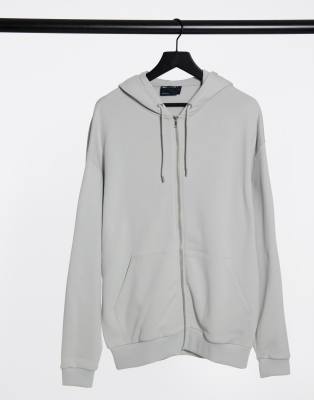 plain gray zip up hoodie