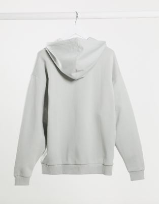 grey oversized zip up hoodie