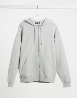 grey sweatshirt zip up