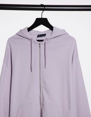 lilac zip hoodie
