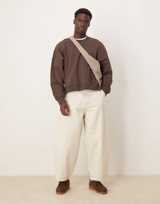 ASOS DESIGN overszied dropped shoulder cropped sweatshirt