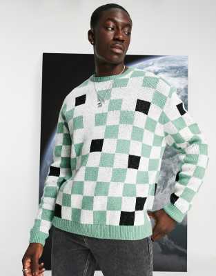 checkerboard sweater