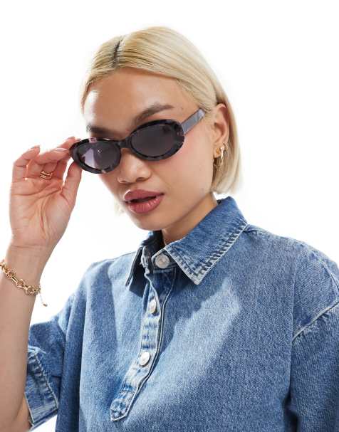 ASOS DESIGN – Owalne okulary przeciwsłoneczne z octanu ze szkłami z polaryzacją - view 1