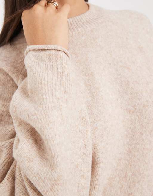 ASOS DESIGN – Owsiany luźny sweter z zaokrąglonymi rękawami, 2 z 4