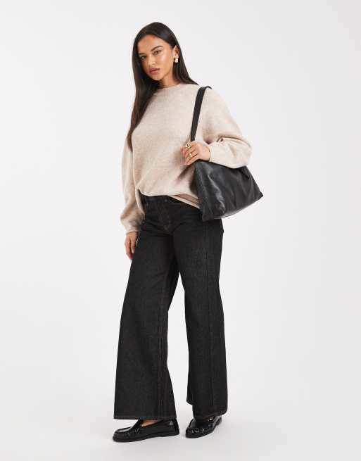 ASOS DESIGN – Owsiany luźny sweter z zaokrąglonymi rękawami, 3 z 4