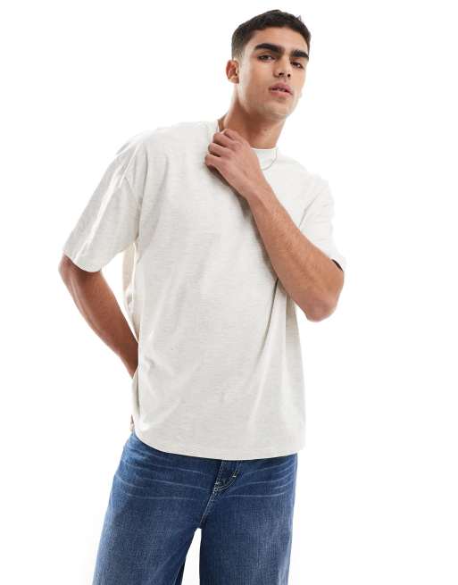 ASOS DESIGN – Owsiany melanżowy T-shirt oversize z nadrukiem na plecach, 2 z 4