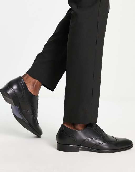 Asos black cheap work shoes