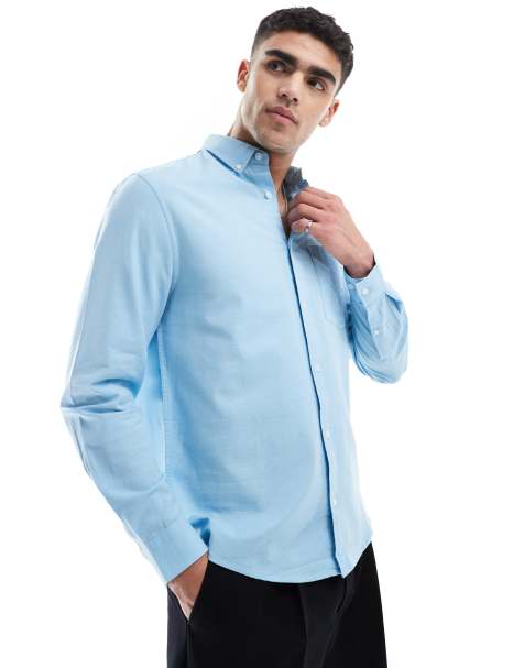 ASOS DESIGN – Oxford-Hemd in Hellblau mit Regular-Fit-Schnitt - view 1