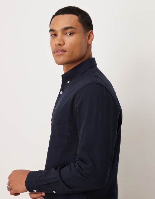 ASOS DESIGN – Oxford-Hemd in Marineblau mit regulärer Passform, 4 von 5