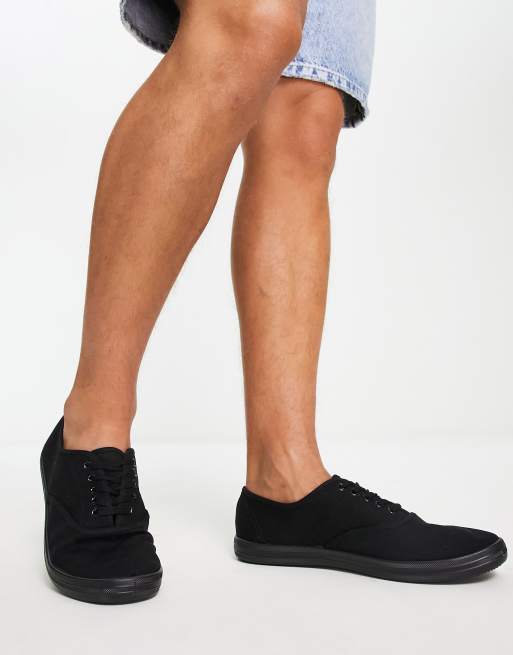 Asos hot sale black plimsolls