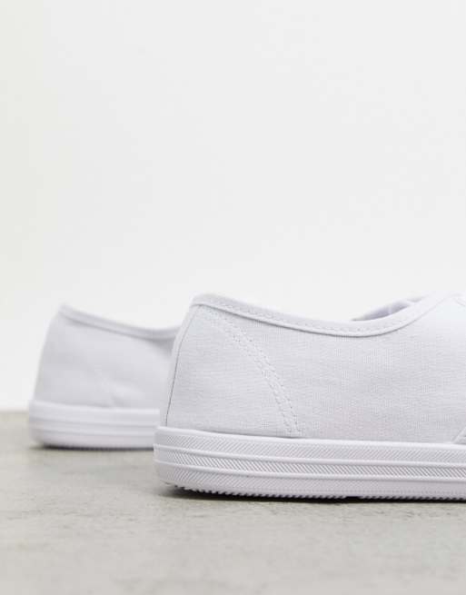 Asos white plimsolls hotsell