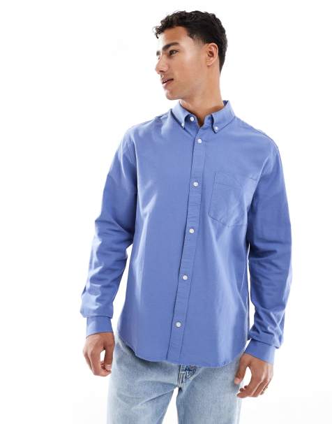 ASOS DESIGN oxford regular shirt in blue - view 1