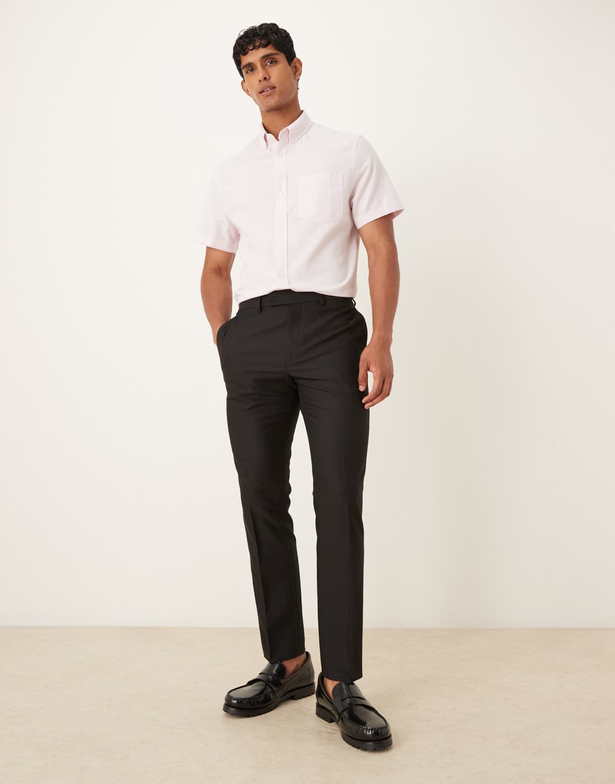 ASOS DESIGN oxford regular shirt in pink