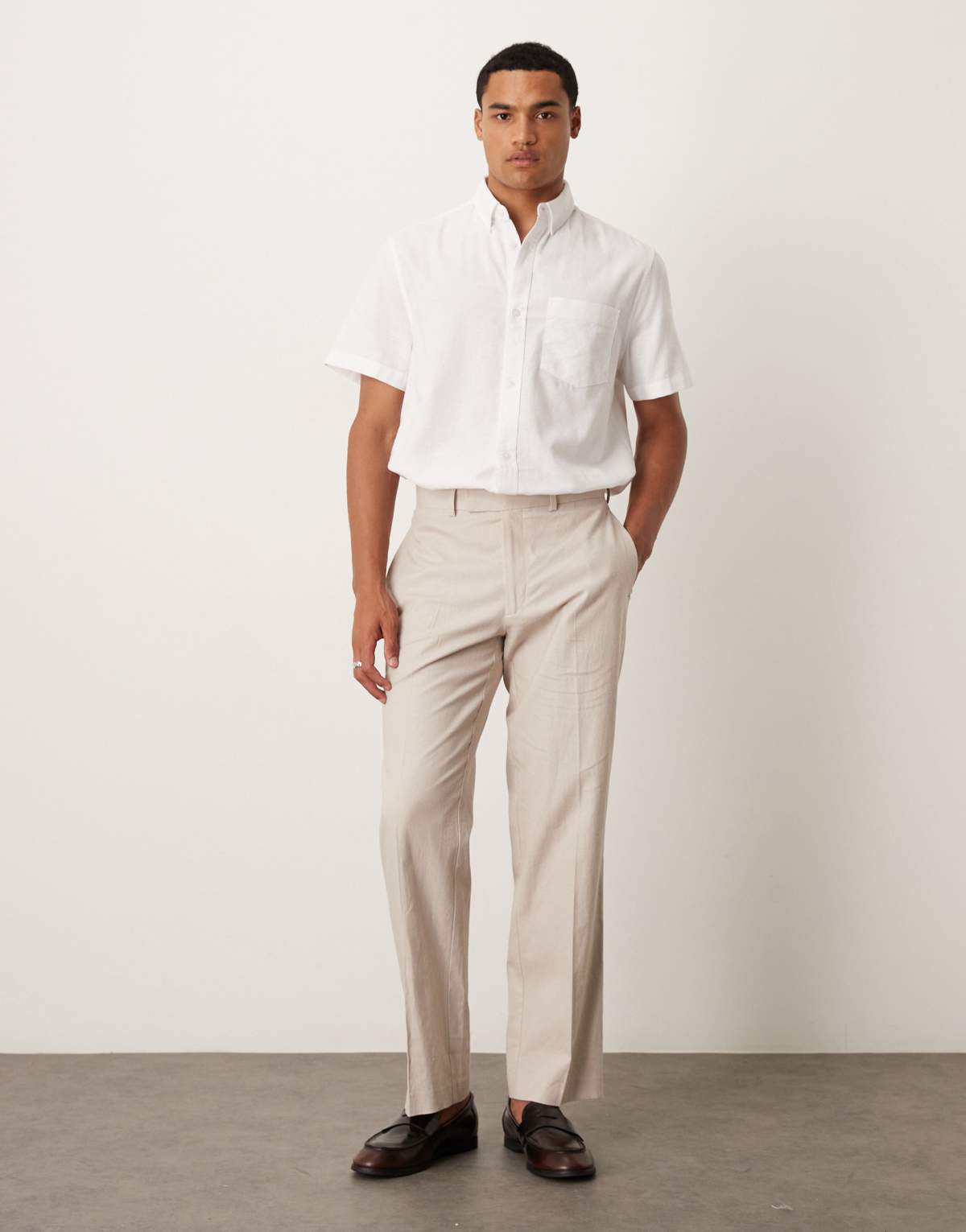 ASOS DESIGN oxford regular shirt in white