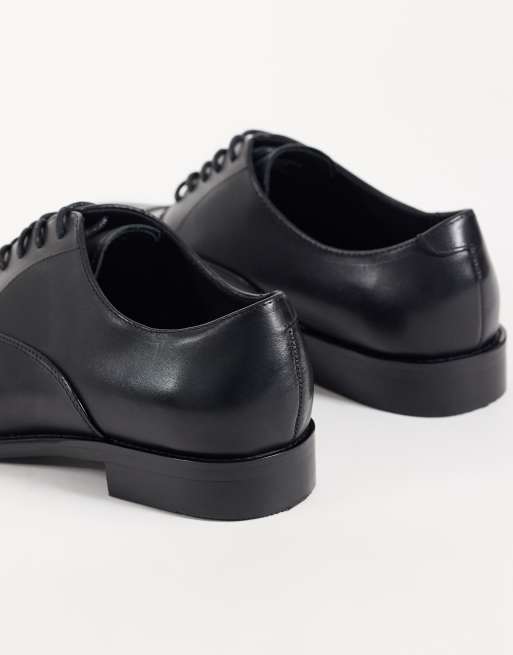 ASOS DESIGN – Oxford-Schuhe aus schwarzem Leder mit Zehenkappe, 3 von 4