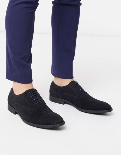 Black suede store oxford shoes