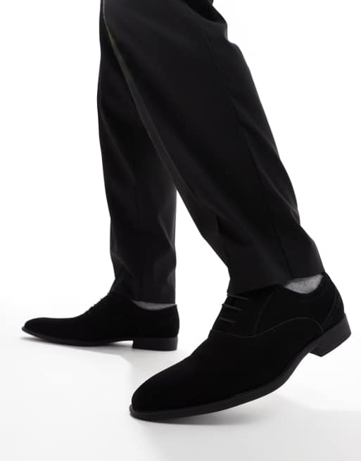 ASOS DESIGN oxford shoes in black faux suede ASOS