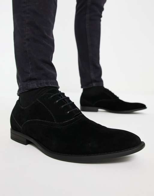 Black suede store oxford shoes