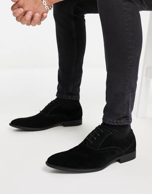 Asos black suede shoes sale