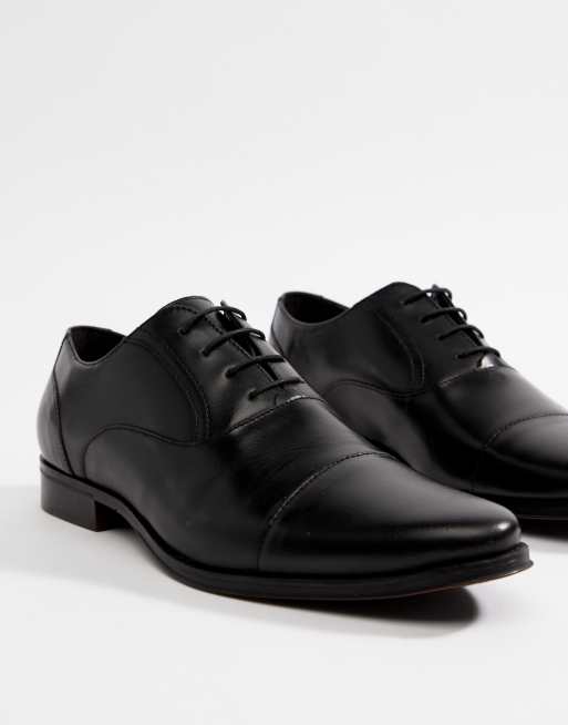 Asos black cheap leather shoes