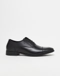 [ASOS DESIGN] ASOS DESIGN oxford shoes in black leather with toe cap 48 Black