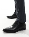 [ASOS DESIGN] ASOS DESIGN oxford shoes in black leather with toe cap 6 Black