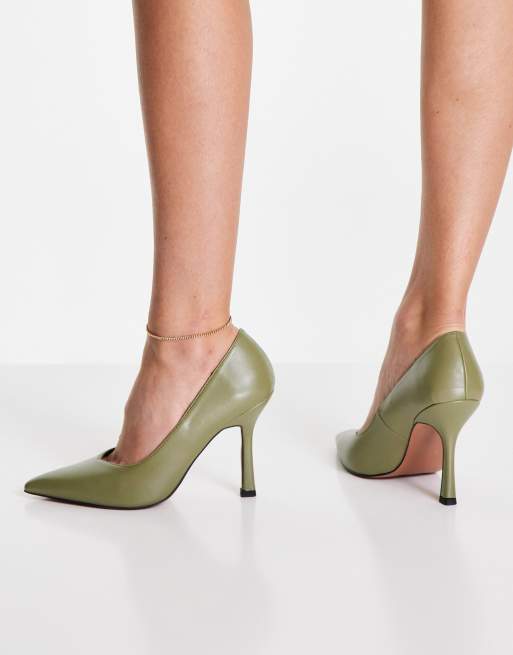 Olive green cheap shoes heels