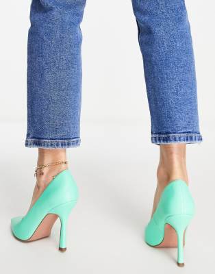 turquoise court shoes