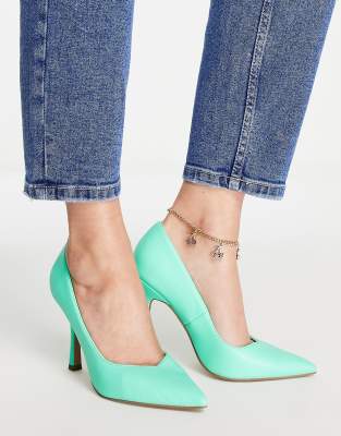 turquoise court shoes