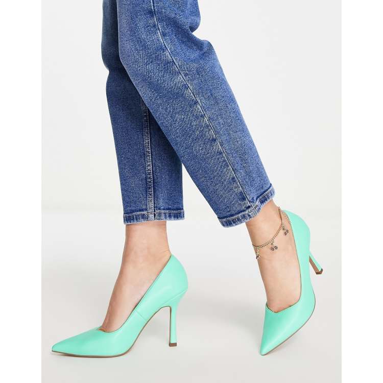 Turquoise store pumps shoes