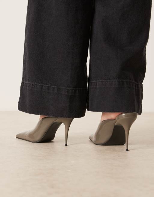 ASOS DESIGN - Pablo - Sabot grigi con punta squadrata e tacco alto, 2 di 4