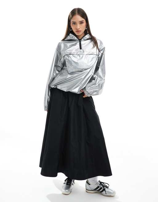 ASOS DESIGN – Pac-A-Mac – Regenjacke in Metallic-Silber, 3 von 4