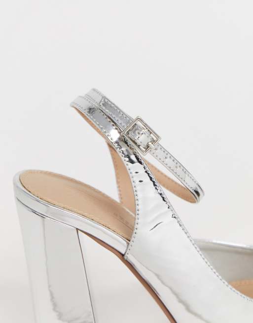 Asos silver hotsell block heels