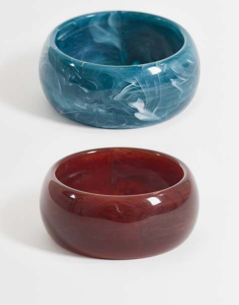 ASOS DESIGN - Pack de 2 pulseras color baya y azul - view 1