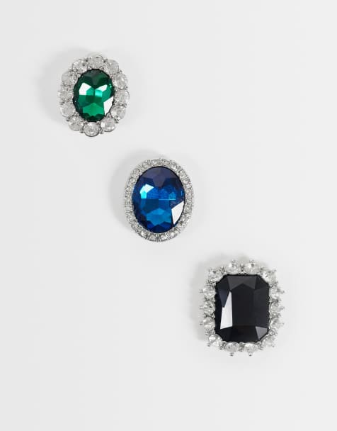 ASOS DESIGN pack de 3 broches en plateado - view 1