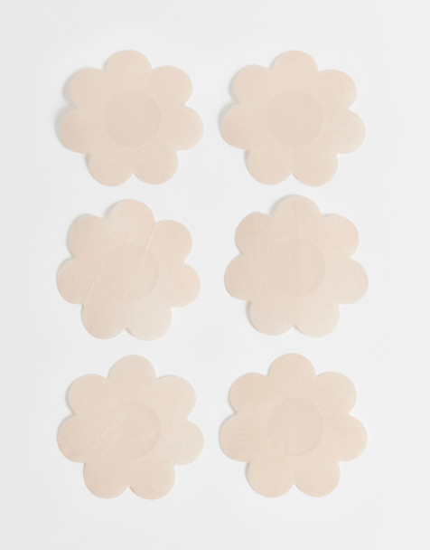 ASOS DESIGN - pack de 3 cubrepezones de tela en beige - view 1