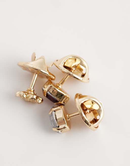ASOS DESIGN pack of 12 brooches with mixed gem pin studs, 3 of 3
