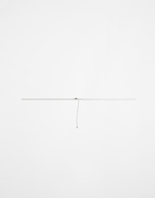ASOS DESIGN pack of 2 belly chains in dot dash and fine chain in silver tone