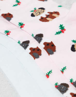 Asos Design Pack Of 2 Dog Christmas Pudding Socks In Multi