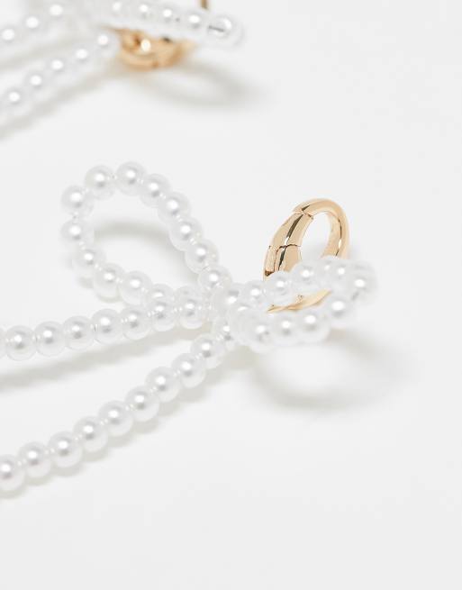 ASOS DESIGN pack of 2 faux pearl bow charms for shoes and accessories, 3 of 3