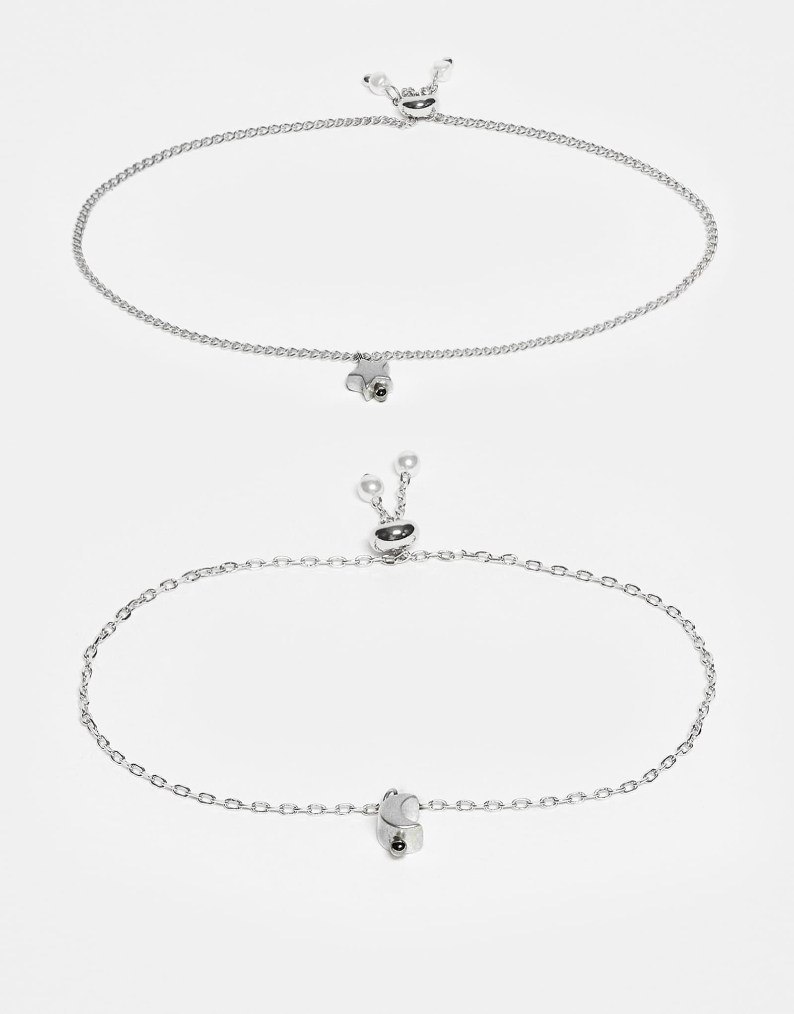 ДИЗАЙНЕРСКИЙ набор ASOS из 2 браслетов дружбы с подвесками из искусственного жемчуга