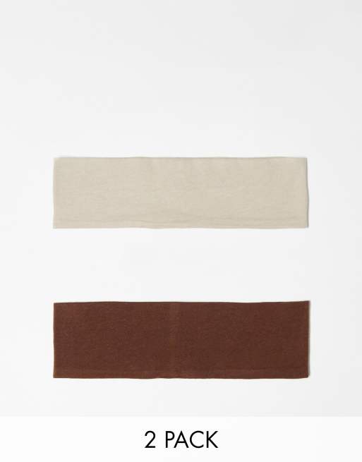 FhyzicsShops DESIGN pack of 2 jersey headbands in neutrals