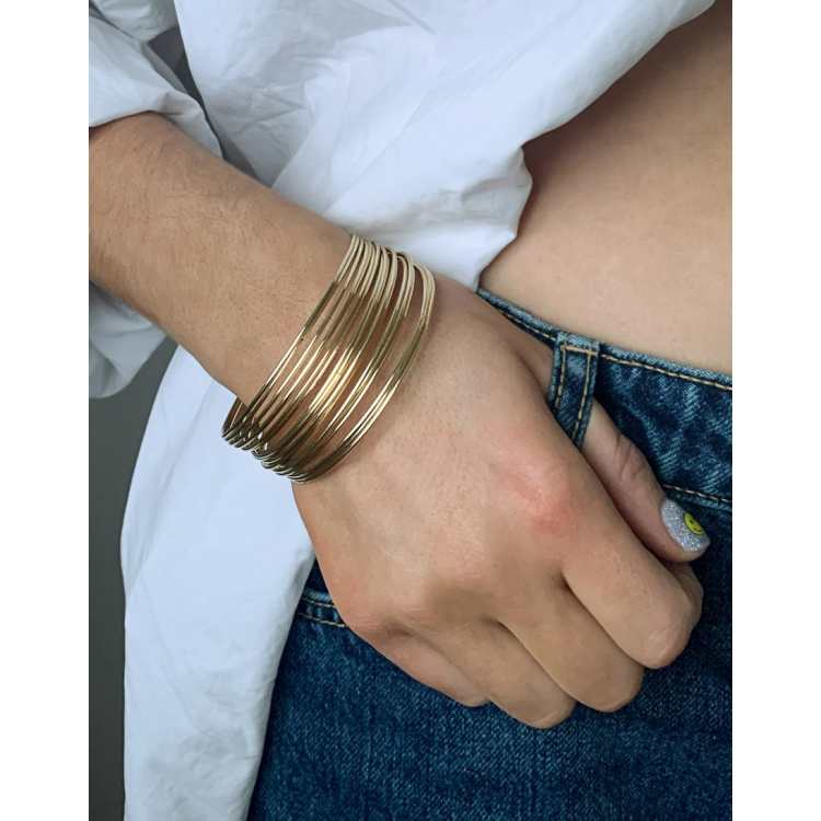 Simple hot sale metal bangles