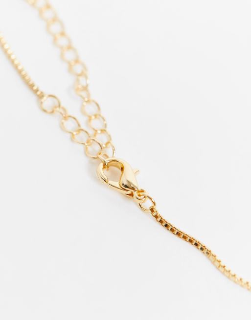 ASOS DESIGN pack of 3 necklaces with cross pendant in gold tone, 2 of 4