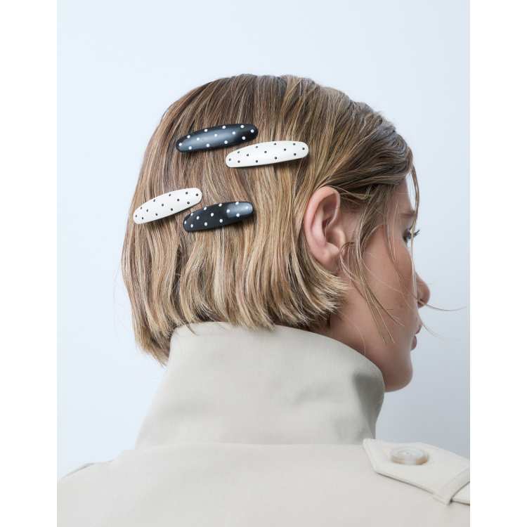 Socks & Embellished Hair Clips - Black & White Amazon.com : 20PCS Star Hair Clips Y2k Hair Accessories for  main image 4